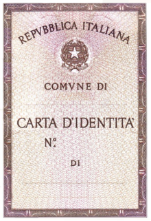 Carta identita fronte